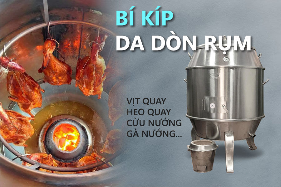 Lò quay vịt chân cong 90 Inox (10-12 con)