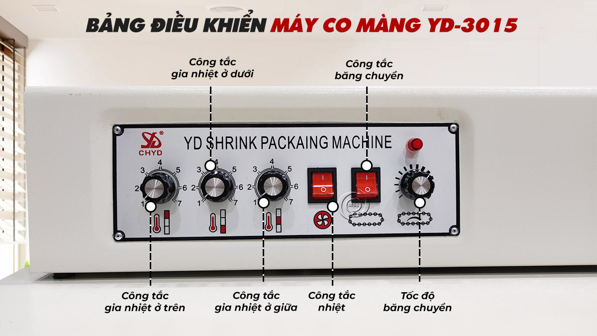 Máy bọc bát đĩa - Máy bọc màng co YD-3015
