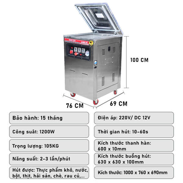 Máy Hút Chân Không Buồng Đơn DZ-600