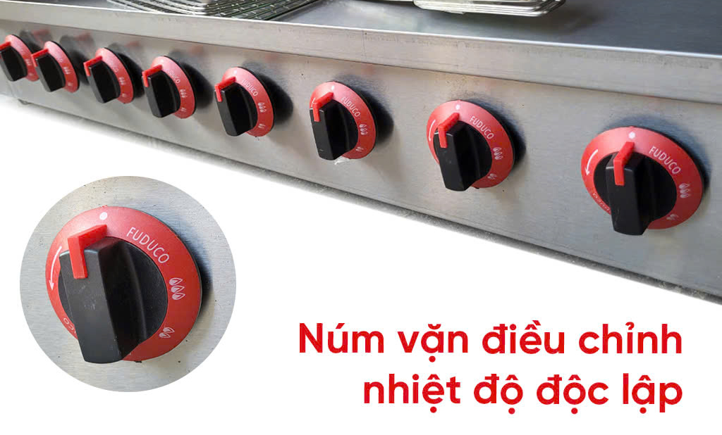 Lò nướng Salamander dùng gas 4 họng đốt