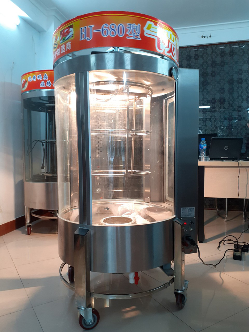 Lò quay vịt kính 680 tự xoay (8 – 12 con)