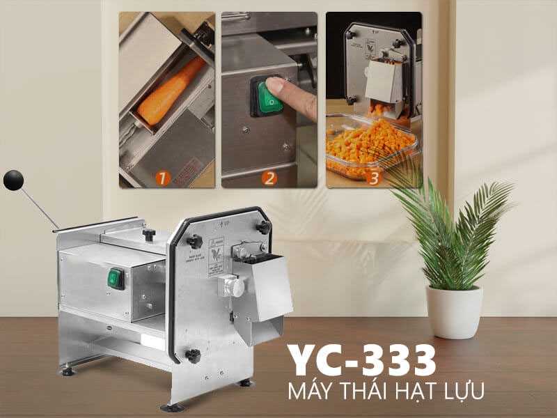Máy Thái Hạt Lựu Củ Quả YC-333