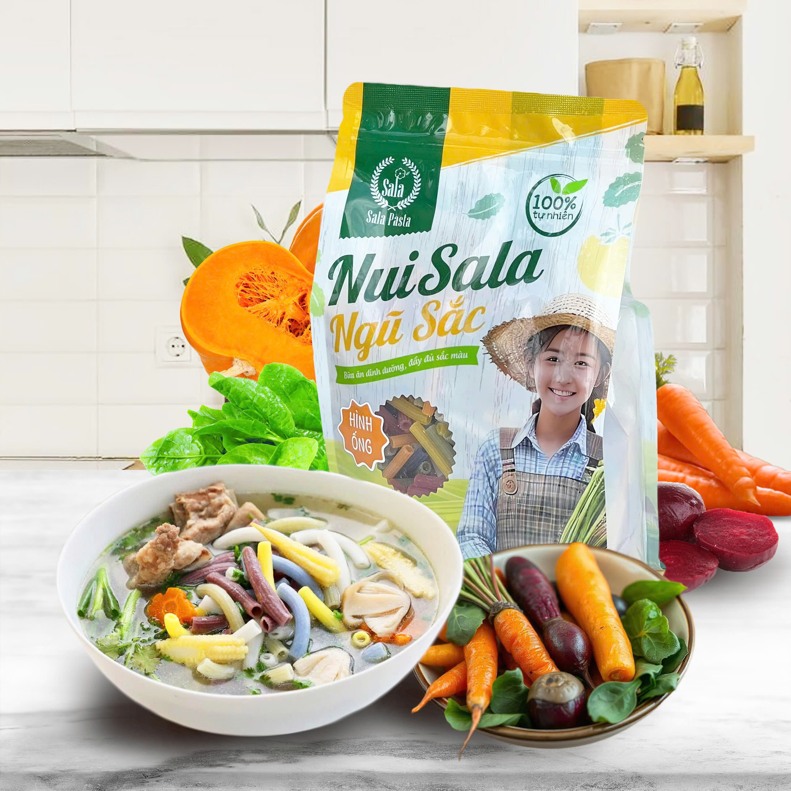 Nui Sala Ngũ Sắc Hình ống