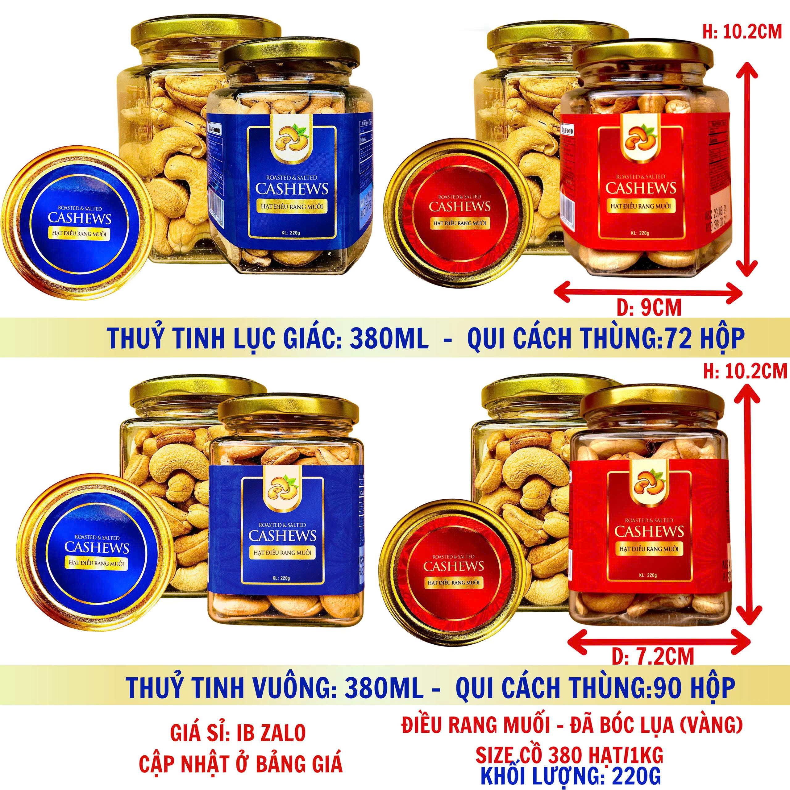 Điều vị (tỏi ớt/phô mai/cf/sữa dừa /gừng/socola...) - hộp nắp vặn 220g