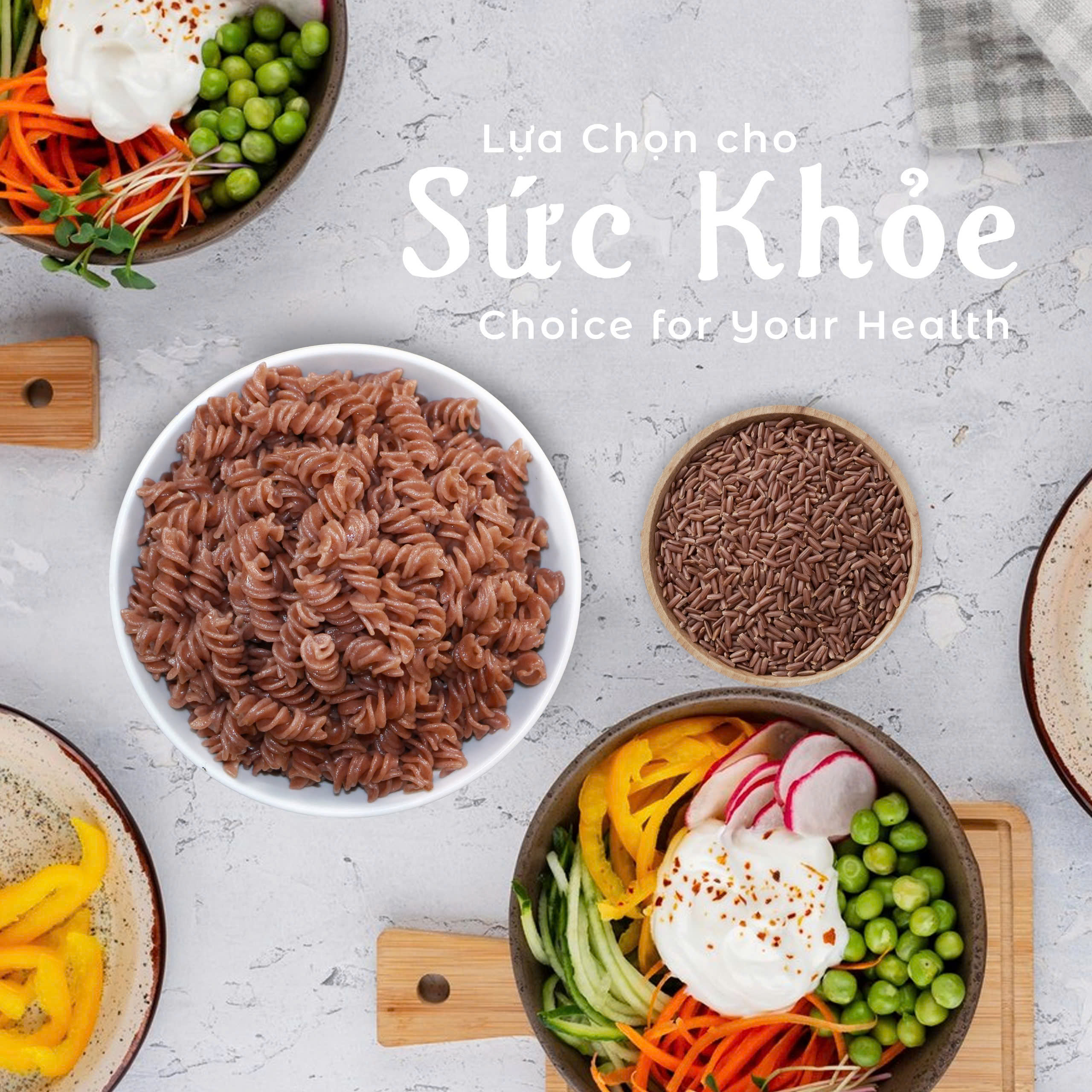 Nui Sala gạo lứt hình Xoắn