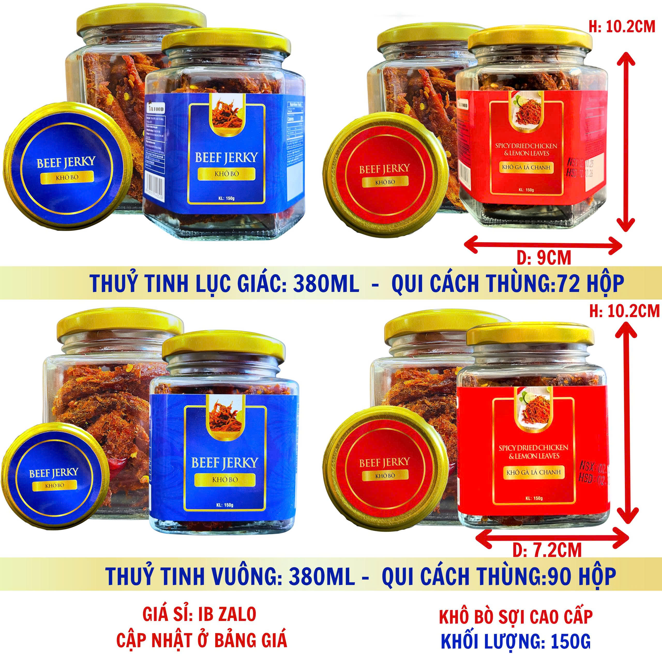 Khô bò XÉ - hộp nắp vặn 180g