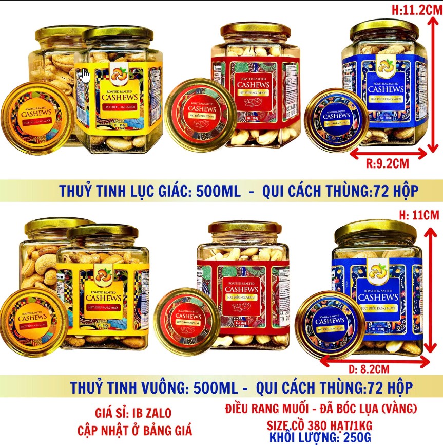 Điều bóc lụa SIZE Cồ- sấy nguyên vị - hộp nắp vặn 300g