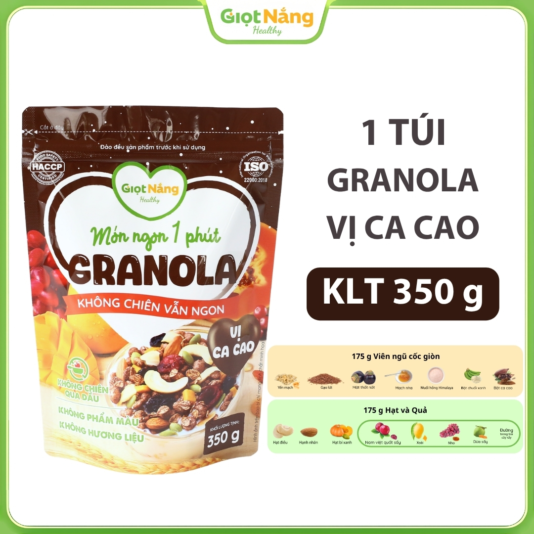 Granola Không Chiên Vẫn Ngon Vị Ca Cao 350 g