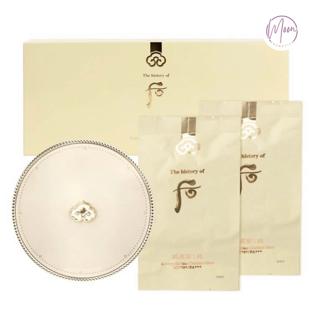 Set phấn nước Cushion WHOO Vàng Luxury
