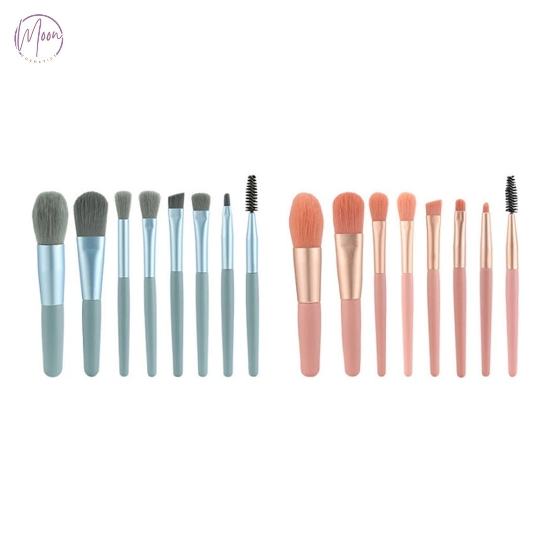 Bộ Cọ Makeup Cá Nhân 8 Cây Mini, Đầu Lông Mềm Mại, Chuyên Nghiệp, Dễ Dùng, Bền Đẹp
