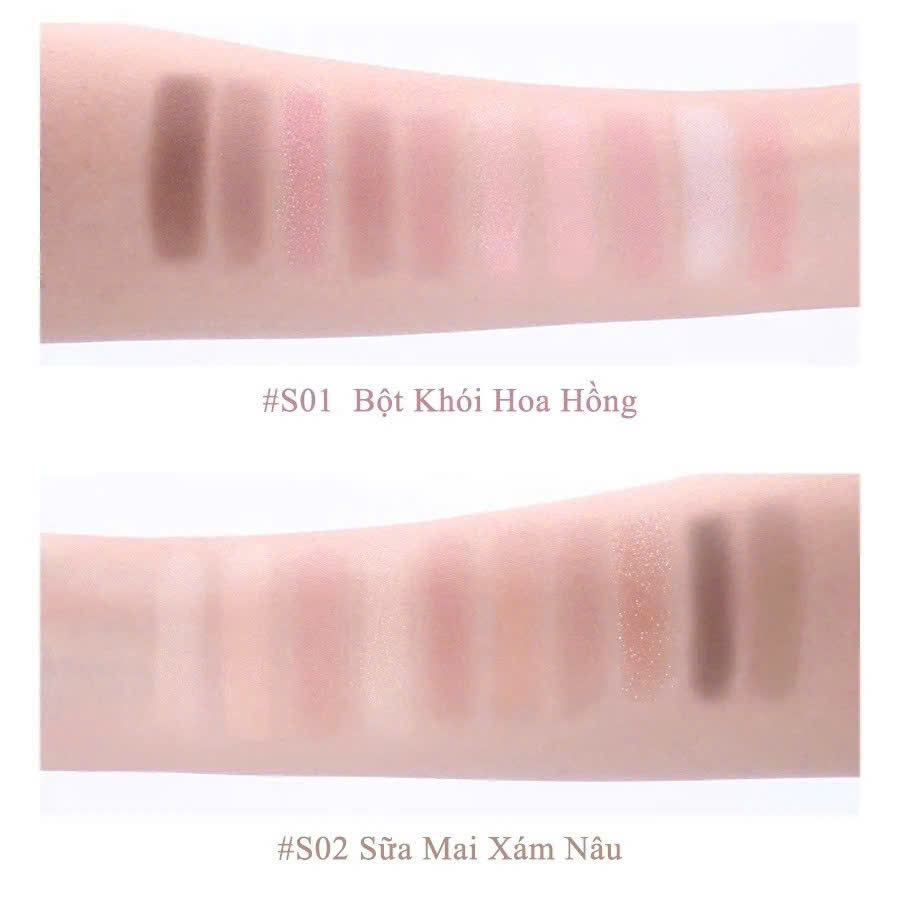 [VEECCI] Bảng Phấn Mắt 10 Ô Mini – Nhỏ Gọn, Đa Năng & Chuẩn Màu (4.2g)