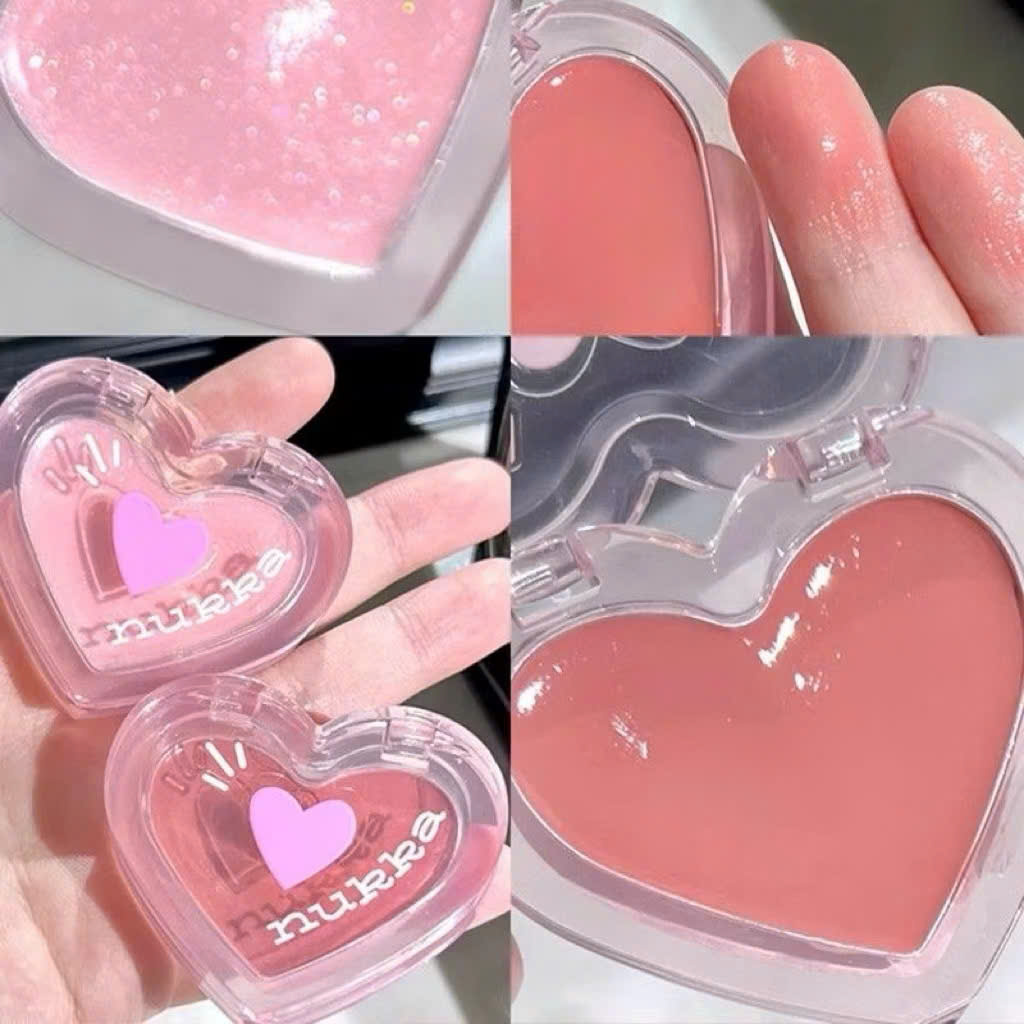 Má Hồng Kem & Highlight Kèm Mút Nukka - Hiệu Ứng Ánh Nước Glowy Căng Bóng