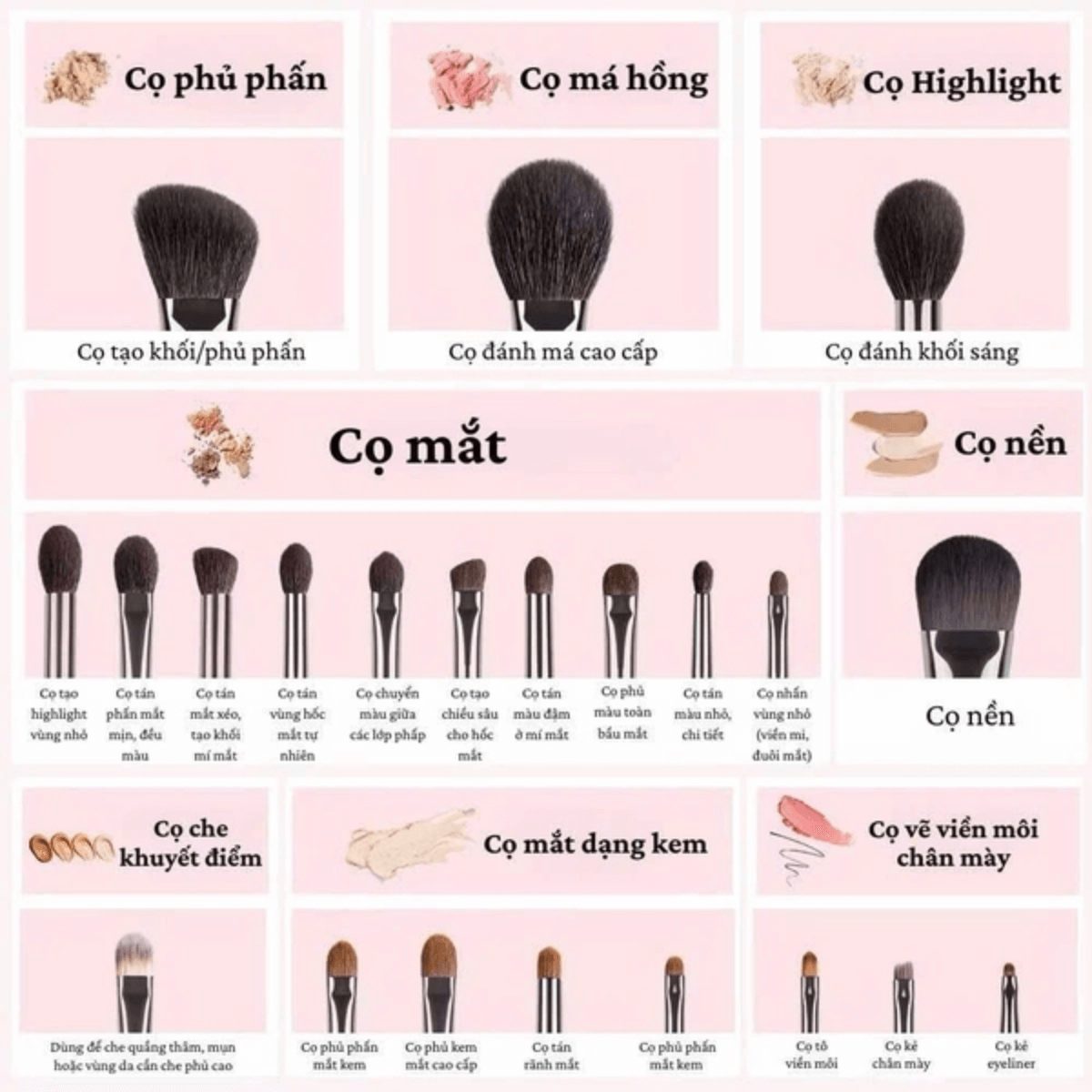 Bộ cọ lông thú 22 cây mềm mịn