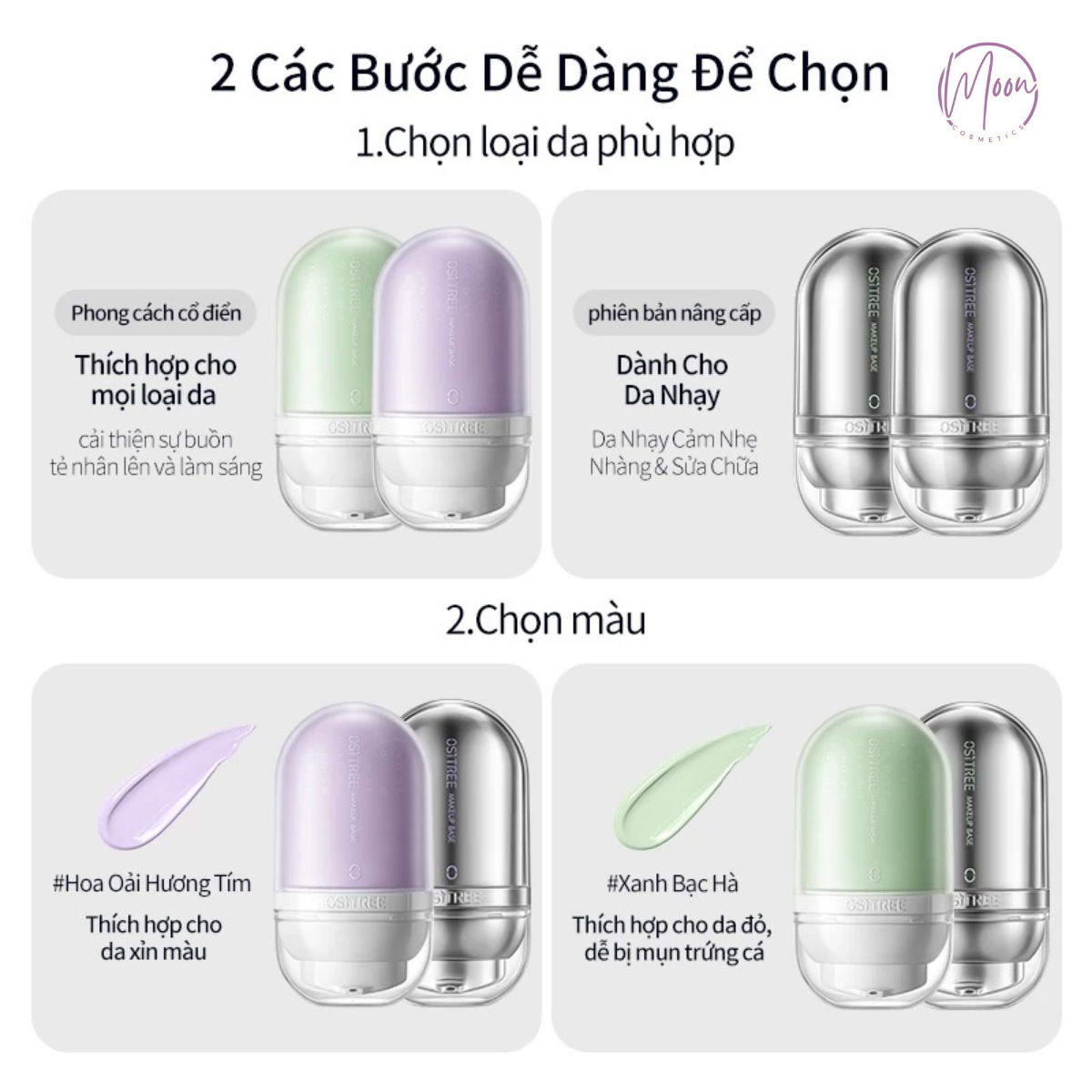 KEM LÓT NỀN OSITREE PRIMER (CĂNG BÓNG/NÂNG TONE) - GIỮ LỚP MAKEUP BỀN 12H