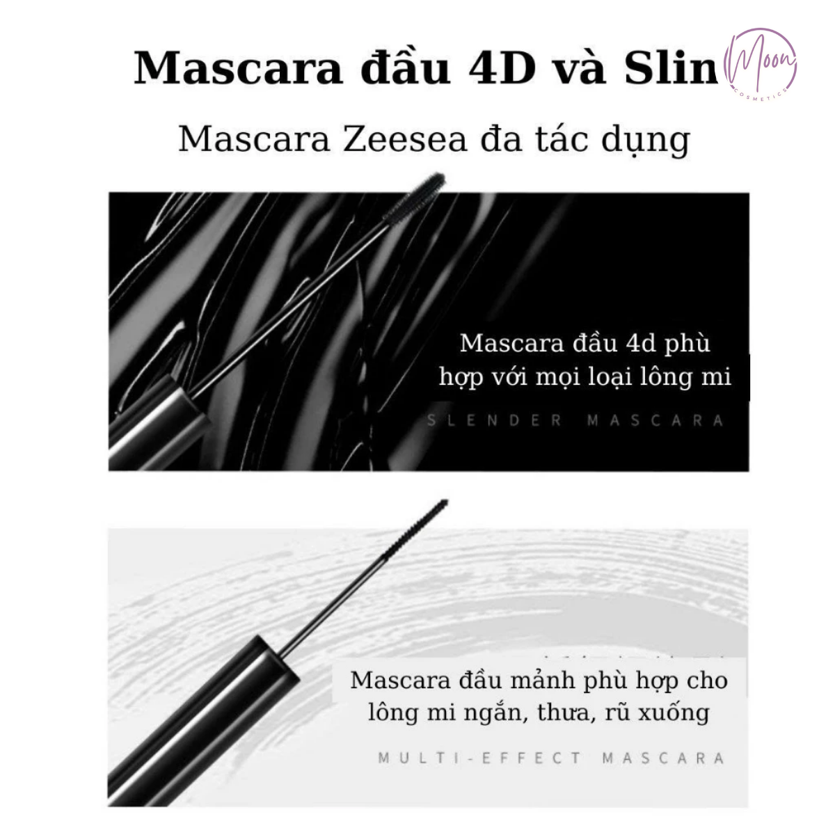 ZEESEA MASCARA SLIM 4D VỎ ĐEN | MI DÀY, CONG TỰ NHIÊN, KHÔNG VÓN CỤC