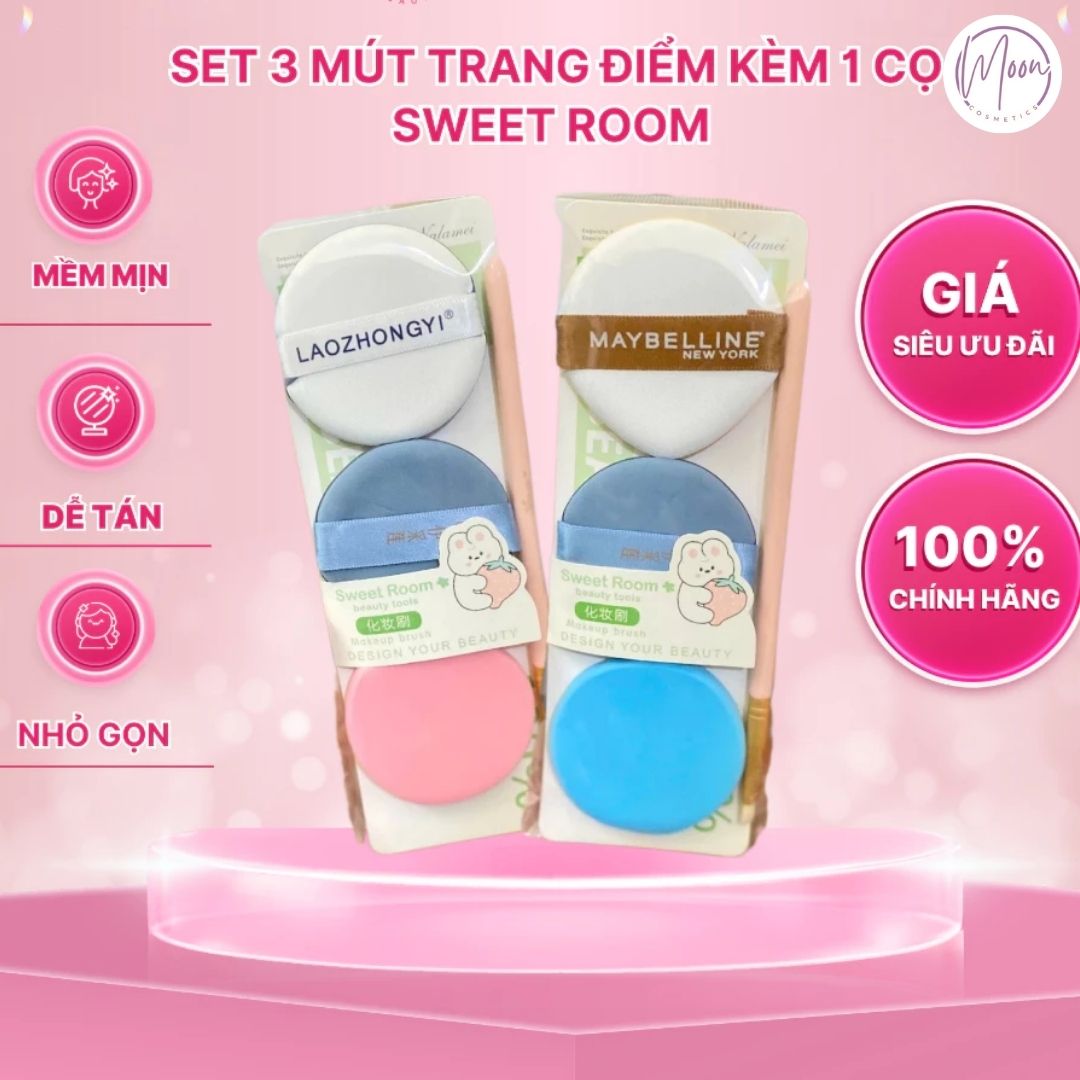 SET 3 MÚT TRANG ĐIỂM KẾT HỢP 1 CỌ | TÁN NỀN, CHE KHUYẾT ĐIỂM, PHÙ HỢP TRANG ĐIỂM CÁ NHÂN VÀ CHUYÊN NGHIỆP