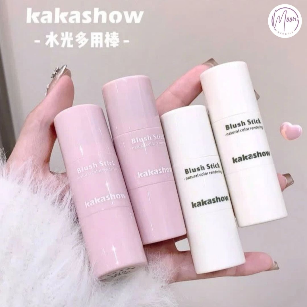 SON THỎI KAKASHOW ĐA CHỨC NĂNG - DÙNG LÀM SON MÔI VÀ MÁ HỒNG, ĐẦU CỌ BẰNG MÚT XỐP, LÊN MÀU TỰ NHIÊN, DỄ TÁN