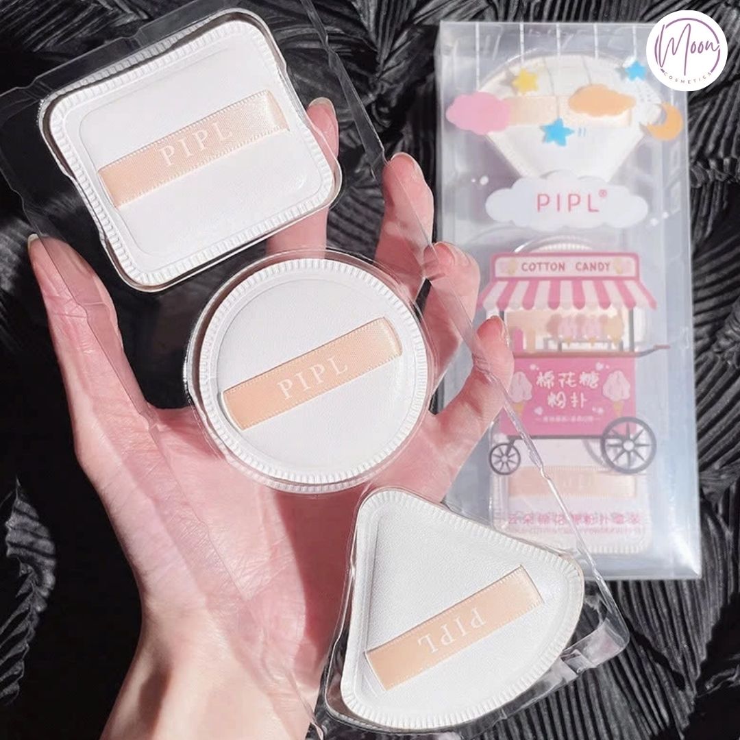 SET 3 MÚT TRANG ĐIỂM PIPL - SỬ DỤNG CẢ KHÔ VÀ ƯỚT, TÁN NỀN MỊN ĐỀU, KHÔNG GÂY MỐC NỀN