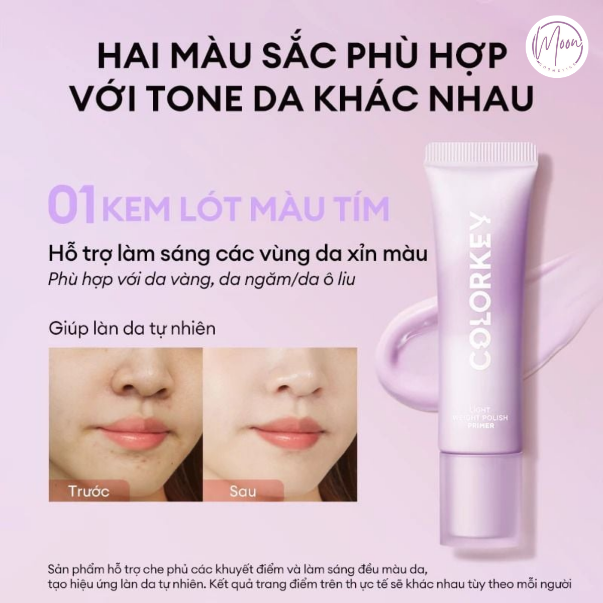 KEM LÓT COLORKEY 30G - NÂNG TÔNG, HIỆU CHỈNH MÀU DA XỈN