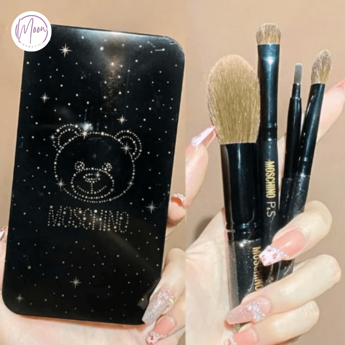 SET 5 CỌ TRANG ĐIỂM MOSCHINO P&S