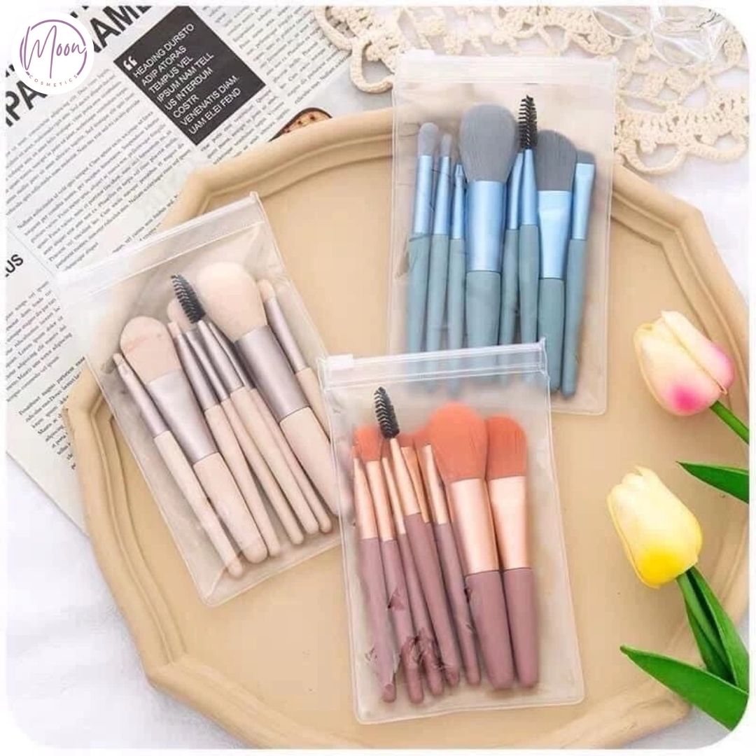 Bộ Cọ Makeup Cá Nhân 8 Cây Mini, Đầu Lông Mềm Mại, Chuyên Nghiệp, Dễ Dùng, Bền Đẹp