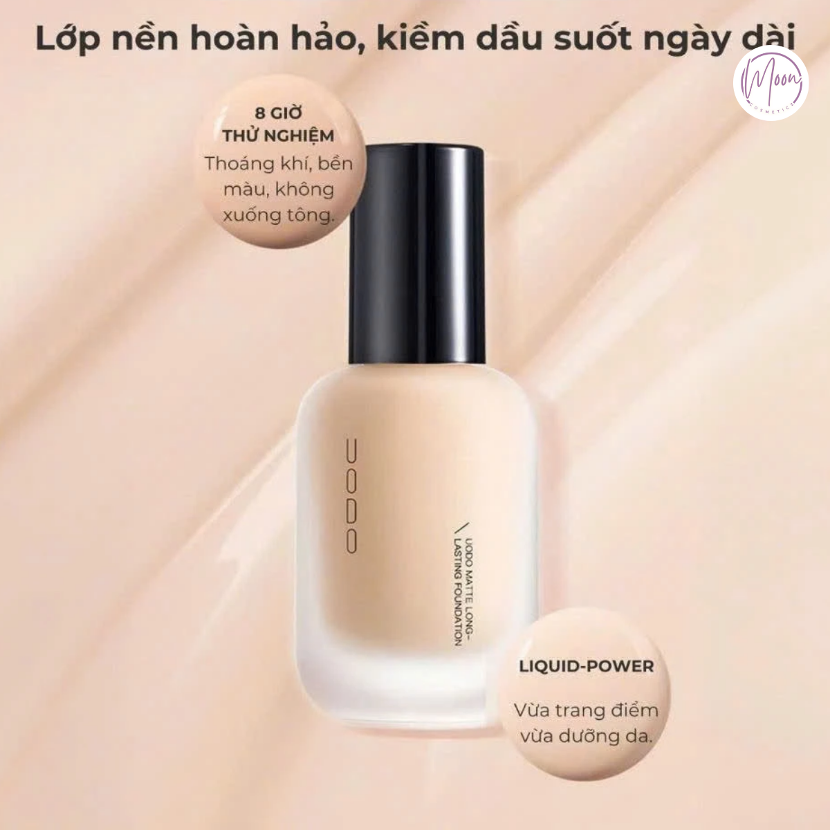 KEM NỀN UODO - CHE PHỦ KHUYẾT ĐIỂM TỐI ĐA, BỀN MÀU 12H, LỚP NỀN HOÀN HẢO!