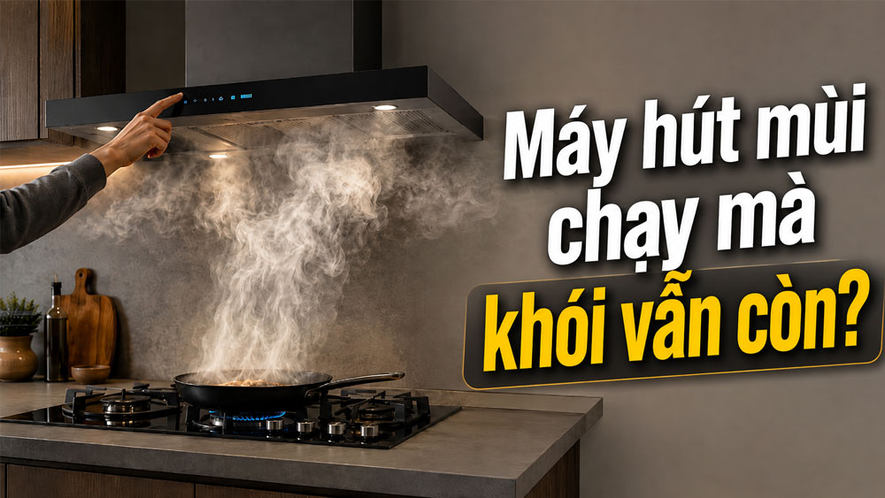 Một dấu hiệu cho thấy máy hút mùi nhà bạn đang hoạt động kém dần