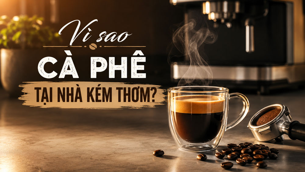 Vì sao cà phê pha tại nhà không thơm như ngoài quán?