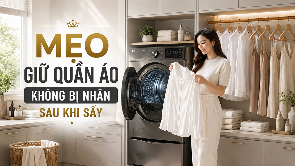 Mẹo giữ quần áo không bị nhăn sau khi sấy