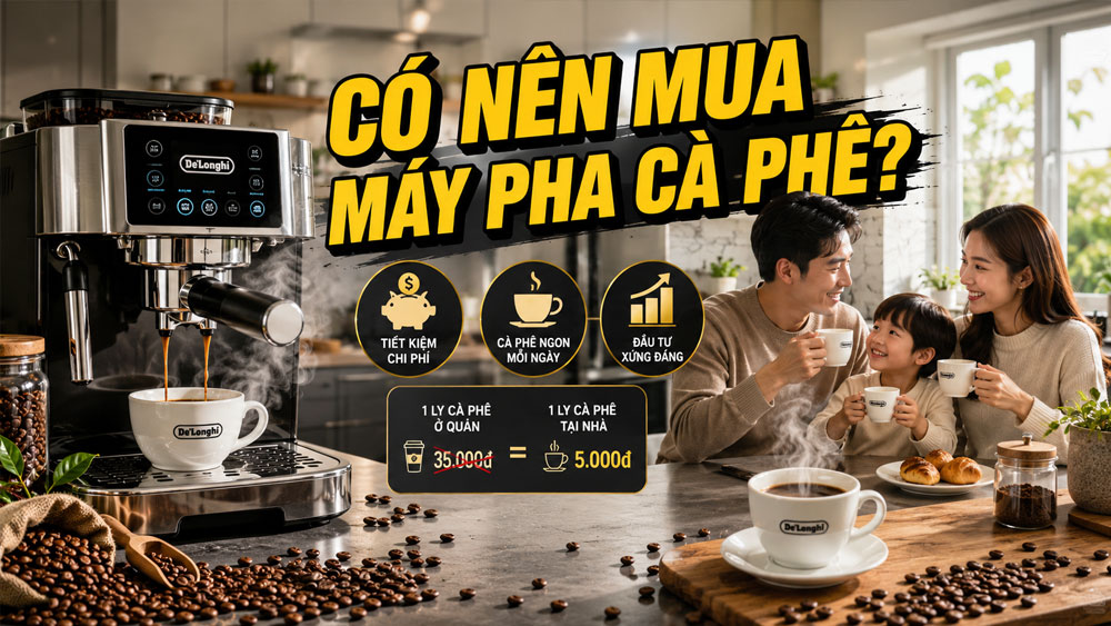 Có nên đầu tư máy pha cà phê cho gia đình?
