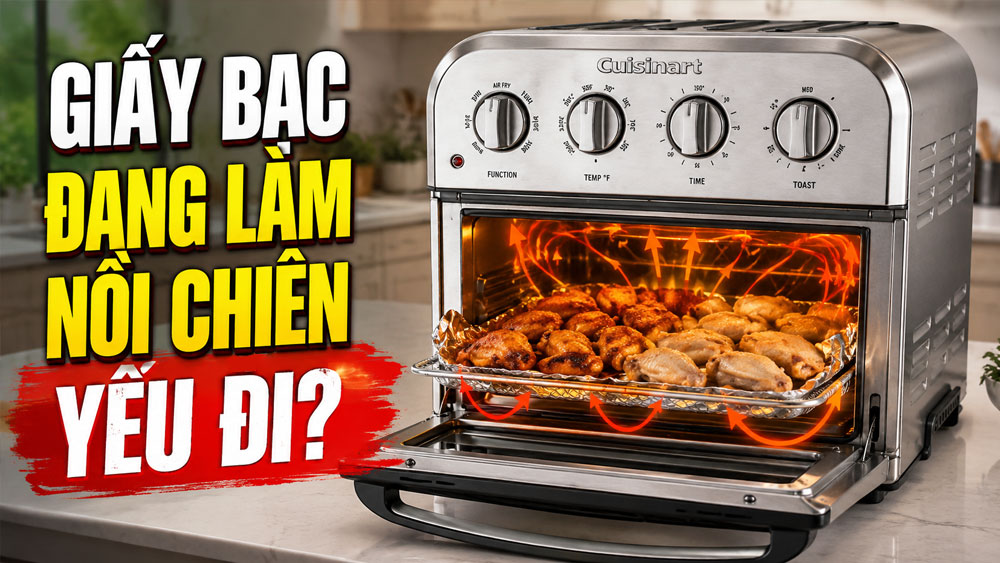 Một miếng giấy bạc có thể làm nồi chiên hoạt động kém đi thế nào?