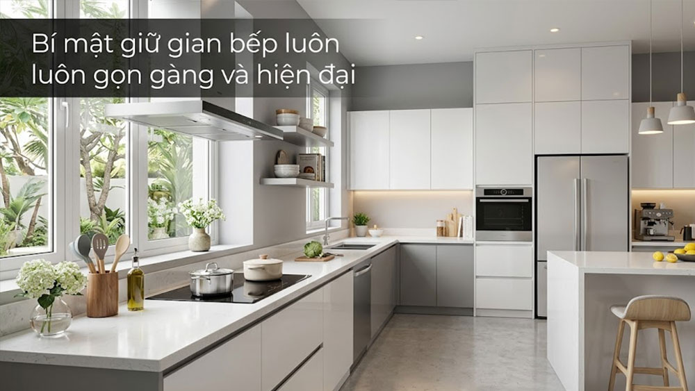 Bí mật giúp gian bếp luôn gọn gàng và hiện đại