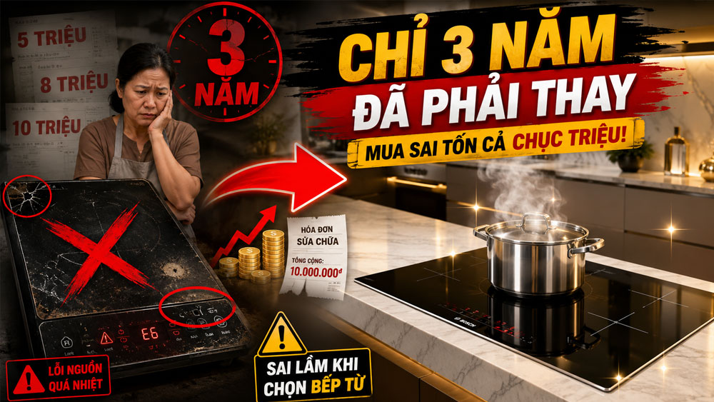 Sai lầm khi chọn bếp từ khiến nhiều người phải thay mới chỉ sau vài năm