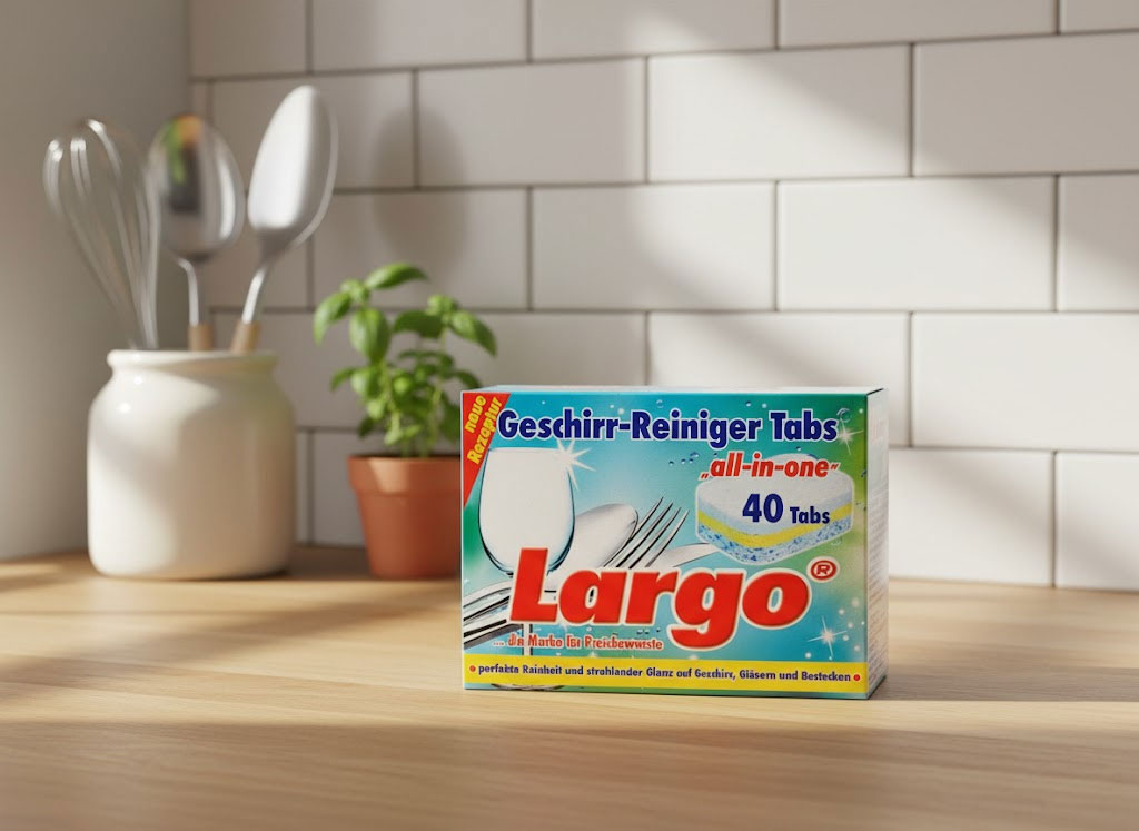 Hộp viên rửa bát Largo All-in-one 40 viên – sản phẩm nhập khẩu châu Âu cao cấp