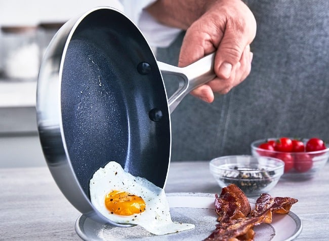 Bộ 2 Chảo Chống Dính Phủ Tinh Thể Kim Cương Cao Cấp Blue Diamond 24 & 28CM thiết kế hiện đại