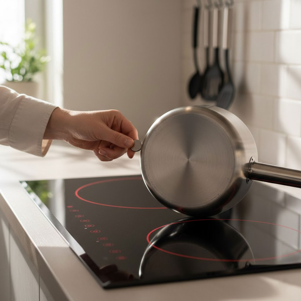 Đặt nồi đúng vị trí trung tâm vùng nấu