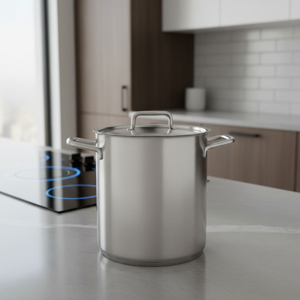 nồi inox 304 cao cấp sáng bạc mờ