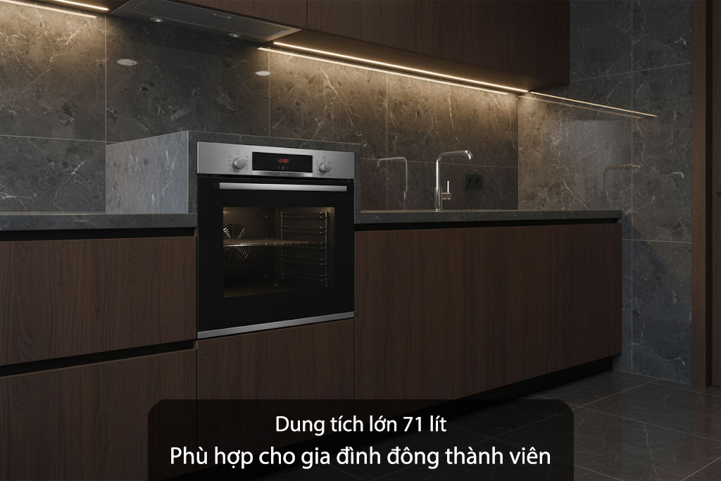 Lò nướng Bosch HBA512ES0 Serie 4 dung tích 71 lít phù hợp cho gia đình 4–6 người