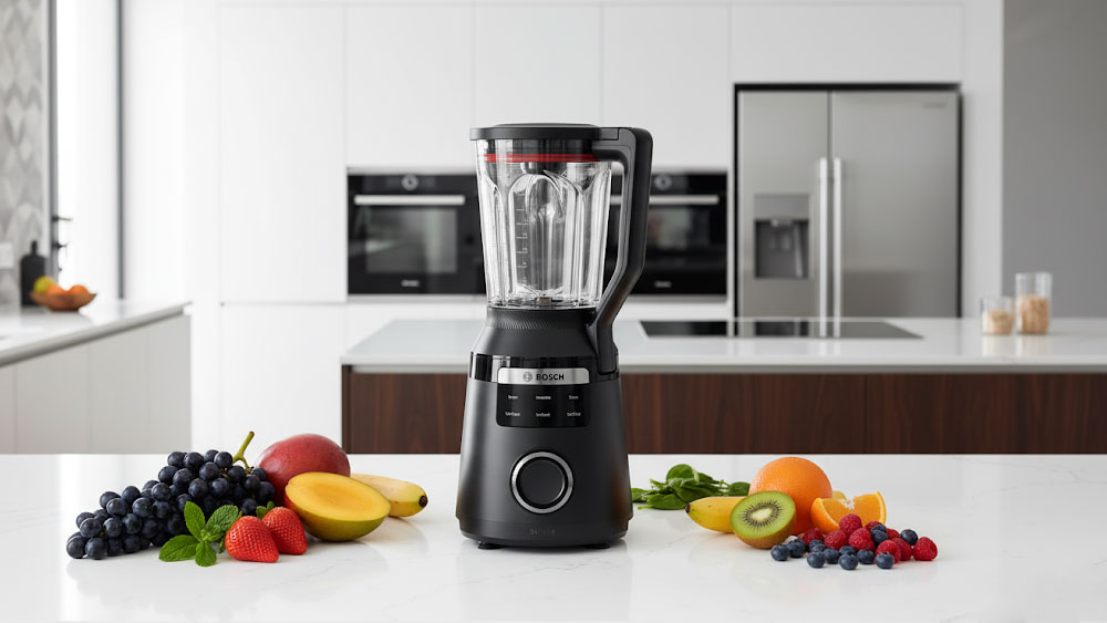 Máy xay Bosch MMB6652B đặt trong bếp sang trọng