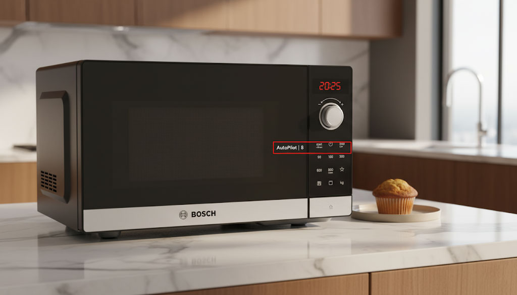 Lò vi sóng Bosch Serie 2 FFL023MS2 với 8 chương trình nấu tự động AutoPilot 8 tiện lợi