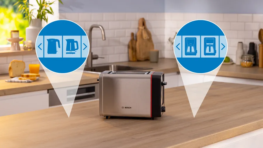 Máy nướng bánh mì Bosch TAT6M420 công suất mạnh mẽ cho bánh vàng đều