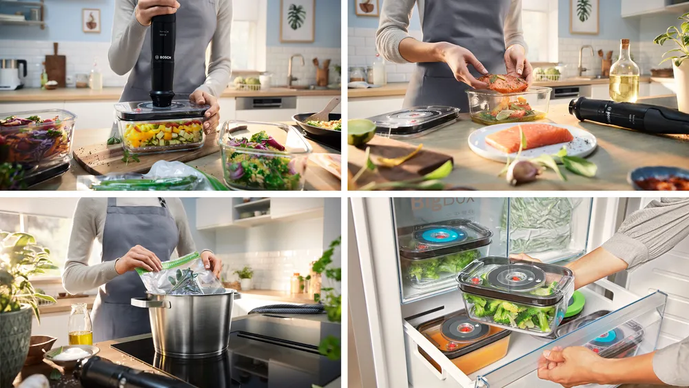 Phụ kiện hút chân không của Bosch MSM4B6V2 giúp bảo quản thực phẩm tốt hơn