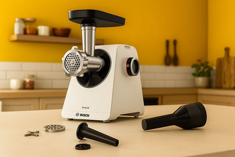 máy xay thịt Bosch MFWS420W Series 4 xay 2.5kg thịt mỗi phút
