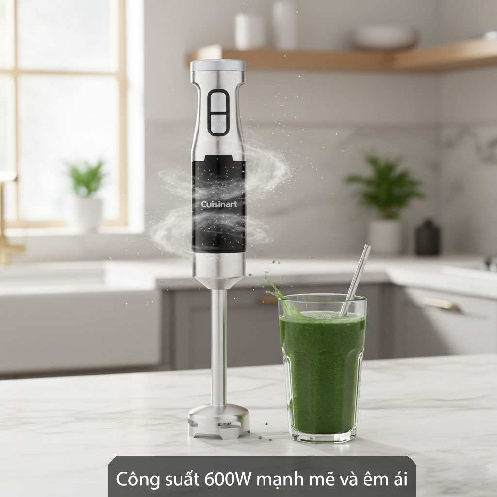 Máy xay sinh tố cầm tay Cuisinart CSB-136HK công suất 600W mạnh mẽ và êm ái