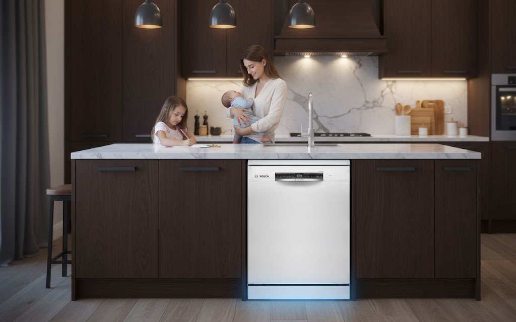 Máy rửa chén Bosch Series 6 hoạt động êm ái với độ ồn chỉ 40dB
