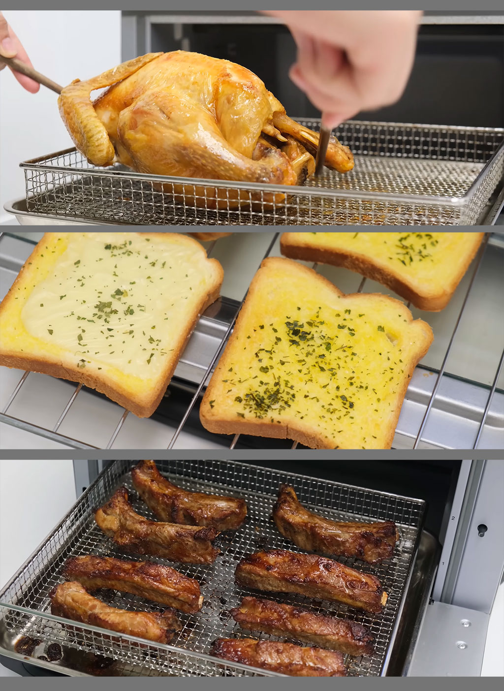 Các món ăn ngon được chế biến bằng lò Cuisinart TOA-65HK