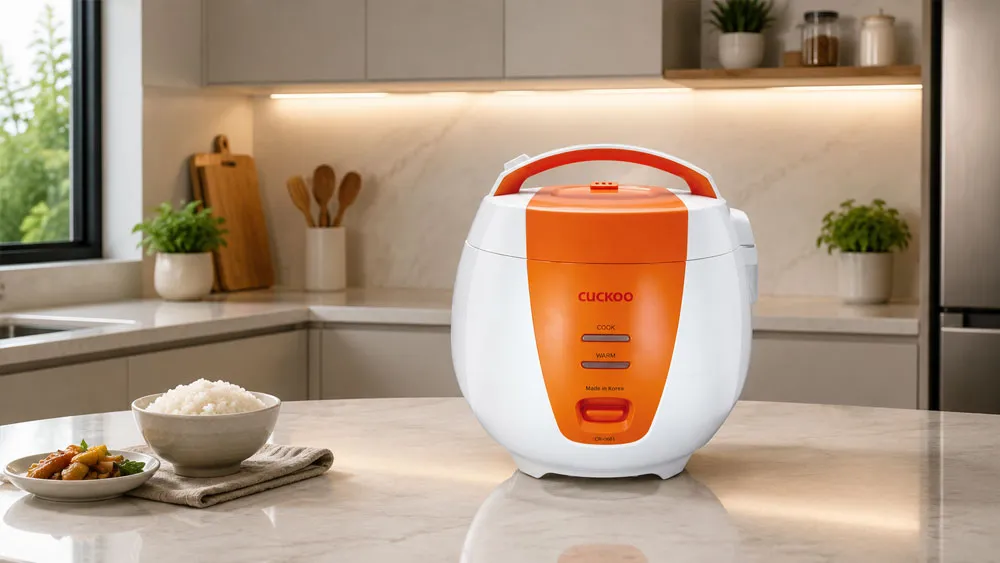 Nồi cơm điện Cuckoo CR-0661 1.08L màu cam thiết kế hiện đại cho gia đình nhỏ