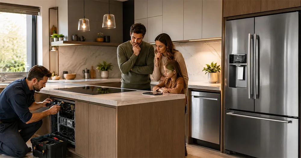 Gia đình cân nhắc sửa chữa hoặc thay mới thiết bị gia dụng trong bếp