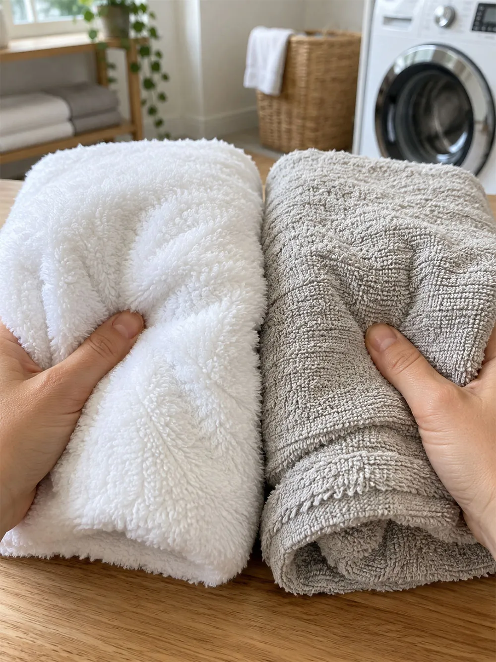 Quần áo và khăn tắm bị cứng do sử dụng sai lượng nước giặt