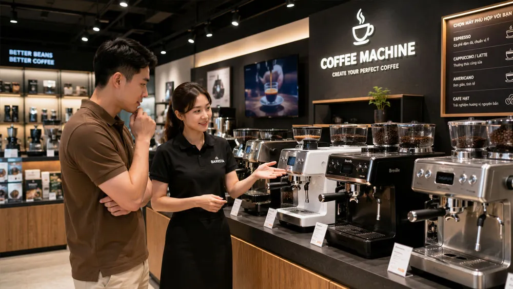 Tiêu chí lựa chọn máy pha cà phê phù hợp cho gia đình và văn phòng